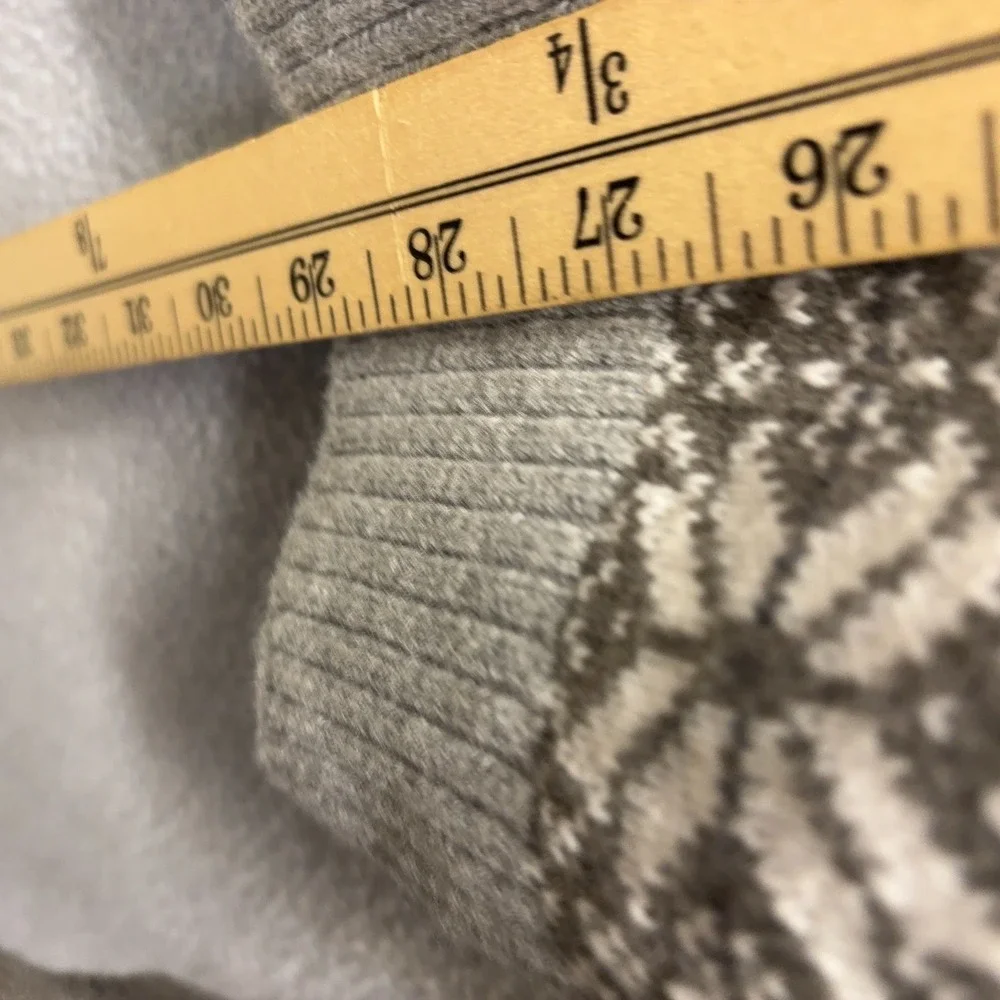 Tommy Hilfiger Sweater Mens XL Gray Pullover Mock Neck Long Sleeve Fair Isle New